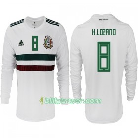 Billige Fotballdrakter Mexico H. LOZANO 8 VM 2018 Bortedraktsett Langermet